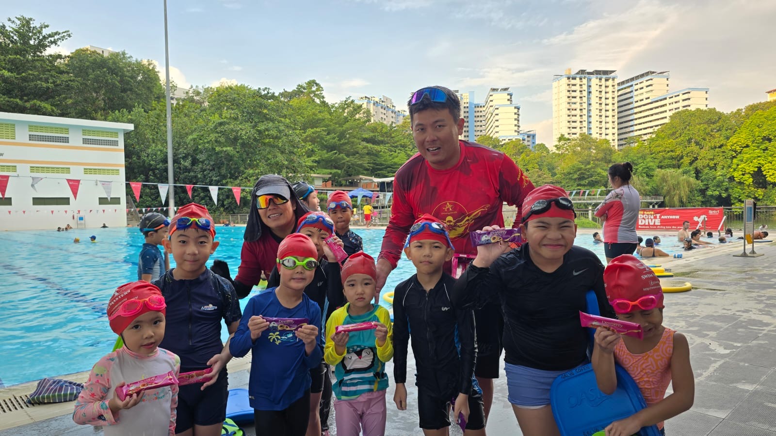 Condo swimming lesson at a Bukit Panjang residential pool
